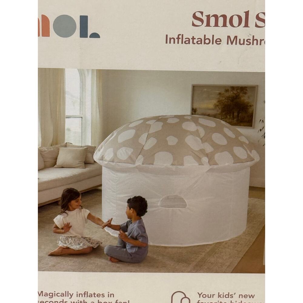 SMOL Air Fort Inflatable Mushroom Fort  4' x 4' x 5' - NEW in Box